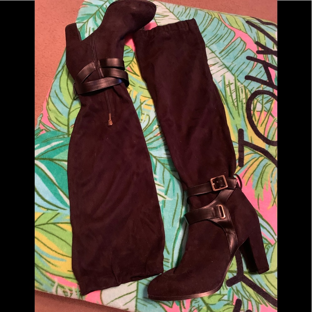 Black over the knee boots